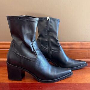 Dolce Vita Black Leather Ankle Boots